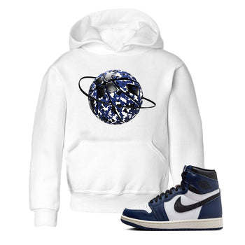 1s Midnight Navy shirts to match jordans Camo Basketball Planet sneaker match tees Air Jordan 1 Midnight Navy match shoes to clothes SNRT Sneaker Tees Youth Baby White 1 tee