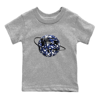 1s Midnight Navy shirts to match jordans Camo Basketball Planet sneaker match tees Air Jordan 1 Midnight Navy match shoes to clothes SNRT Sneaker Tees Youth Baby Heather Grey 2 tee