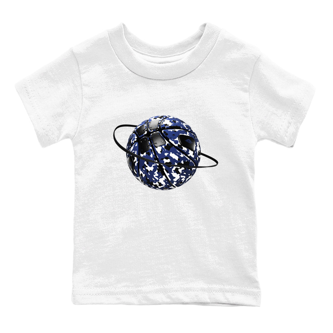 1s Midnight Navy shirts to match jordans Camo Basketball Planet sneaker match tees Air Jordan 1 Midnight Navy match shoes to clothes SNRT Sneaker Tees Youth Baby White 2 tee