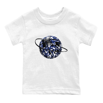 1s Midnight Navy shirts to match jordans Camo Basketball Planet sneaker match tees Air Jordan 1 Midnight Navy match shoes to clothes SNRT Sneaker Tees Youth Baby White 2 tee