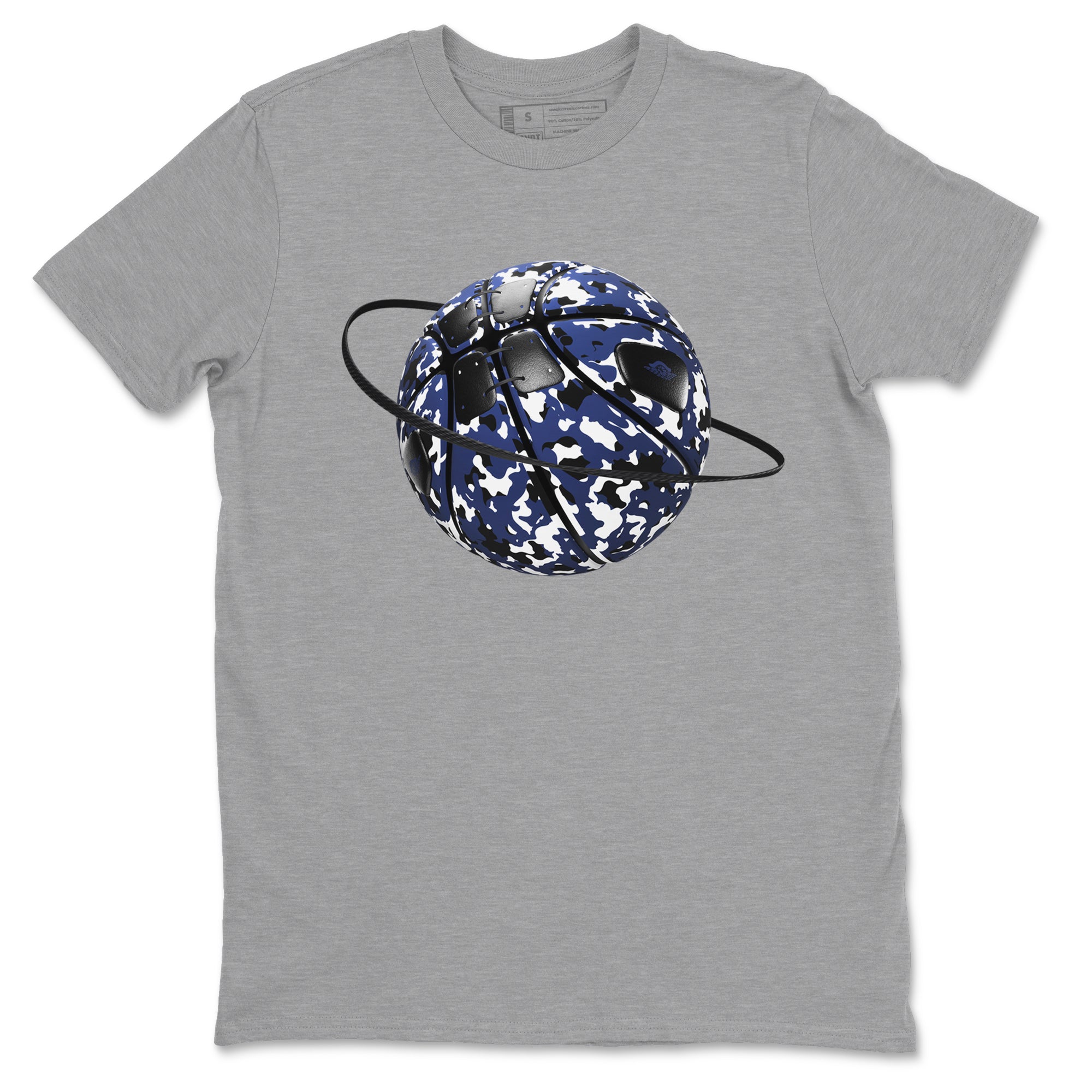 1s Midnight Navy shirts to match jordans Camo Basketball Planet sneaker match tees Air Jordan 1 Midnight Navy match shoes to clothes SNRT Sneaker Tees unisex cotton Heather Grey 2 shirts