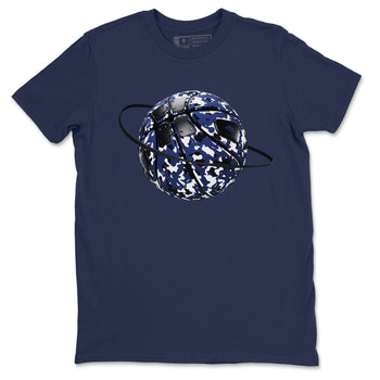1s Midnight Navy shirts to match jordans Camo Basketball Planet sneaker match tees Air Jordan 1 Midnight Navy match shoes to clothes SNRT Sneaker Tees unisex cotton Navy 2 shirts