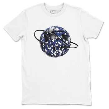 1s Midnight Navy shirts to match jordans Camo Basketball Planet sneaker match tees Air Jordan 1 Midnight Navy match shoes to clothes SNRT Sneaker Tees unisex cotton White 2 shirts