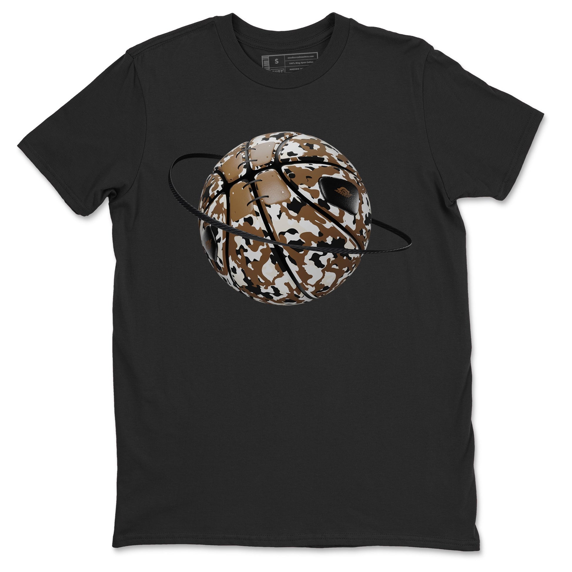 1s Low OG Mocha shirts to match jordans Camo Basketball Planet sneaker match tees Air Jordan 1 Mocha match shoes to clothes SNRT Sneaker Tees unisex cotton Black 2 shirts