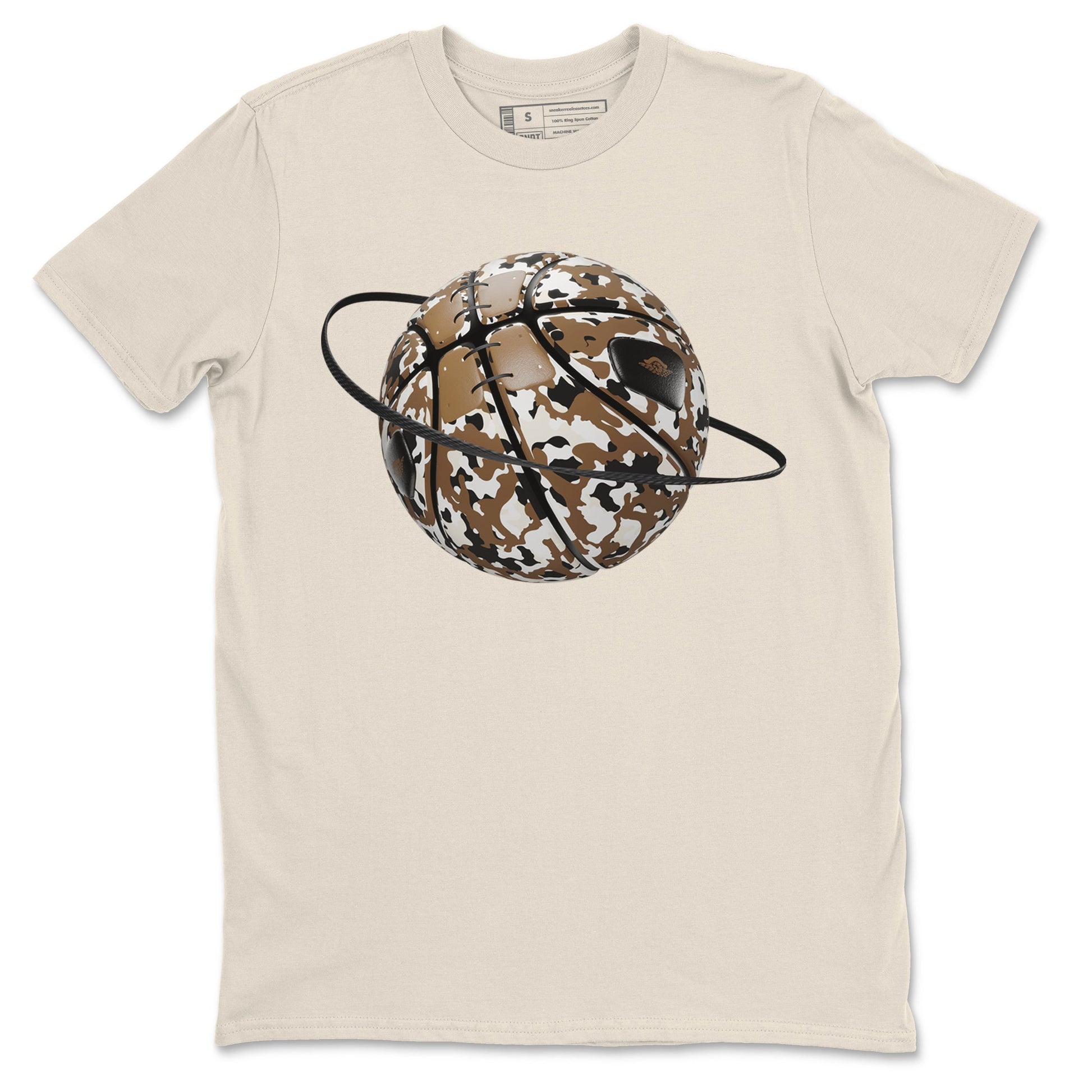 1s Low OG Mocha shirts to match jordans Camo Basketball Planet sneaker match tees Air Jordan 1 Mocha match shoes to clothes SNRT Sneaker Tees unisex cotton Natural 2 shirts