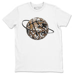 1s Low OG Mocha shirts to match jordans Camo Basketball Planet sneaker match tees Air Jordan 1 Mocha match shoes to clothes SNRT Sneaker Tees unisex cotton White 2 shirts