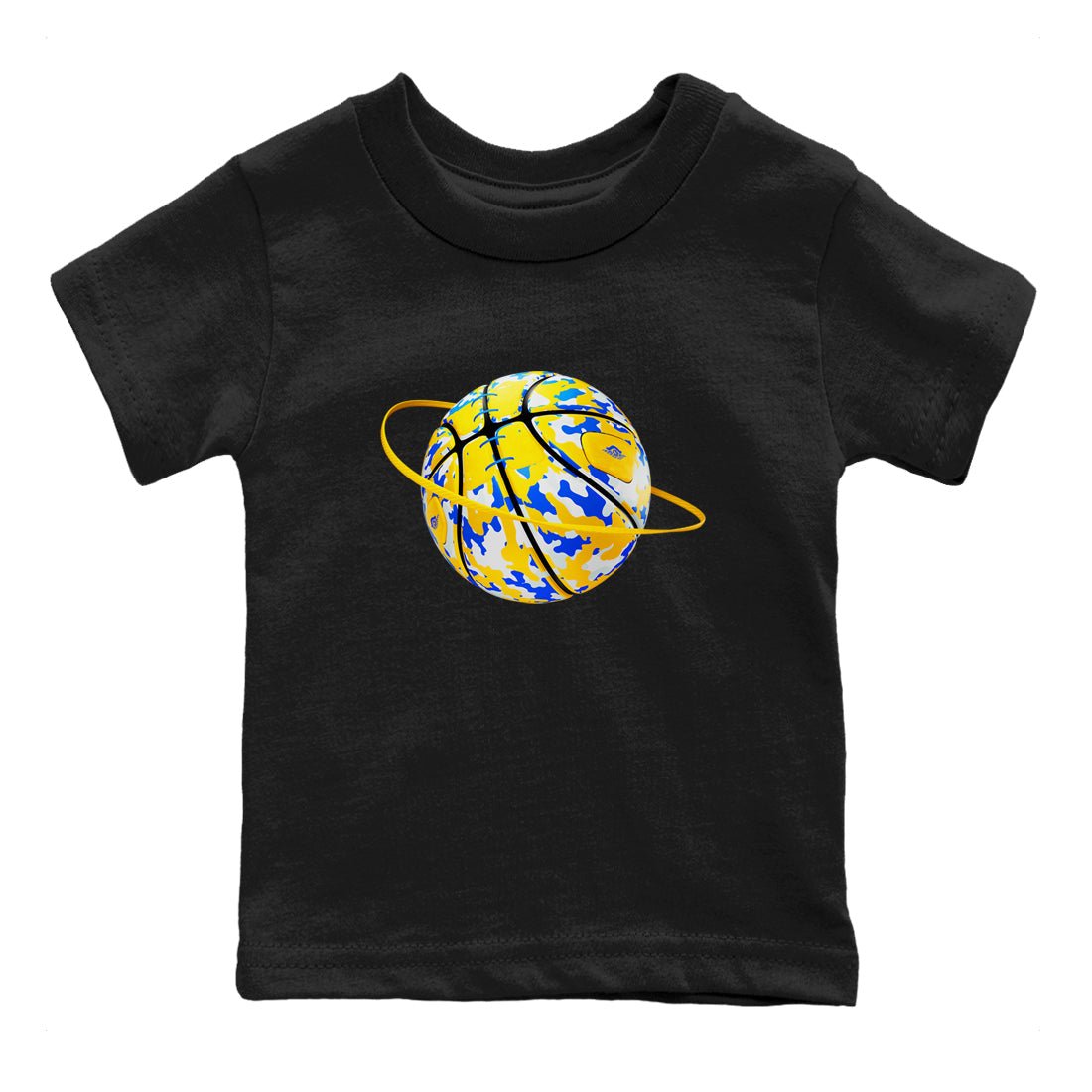 1s Travis Scott Canary shirt to match jordans Camo Basketball Planet sneaker tees Air Jordan 1 Travis Scott Canary SNRT sneaker release tees baby toddler Black 2 cotton Shirt