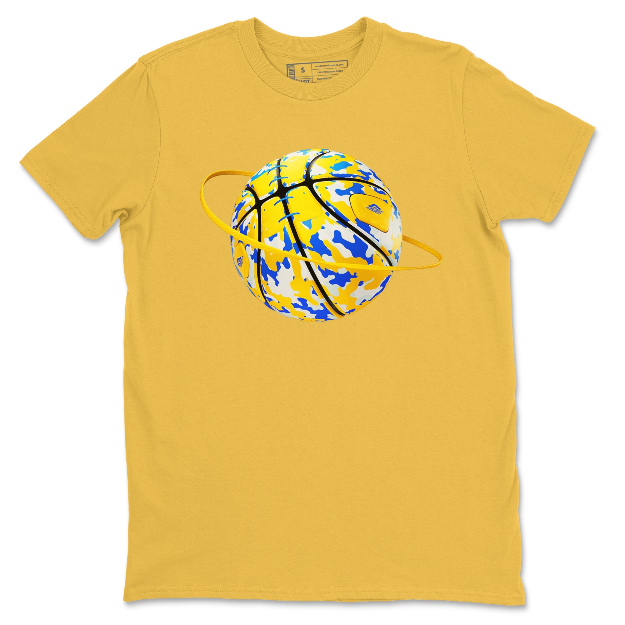1s Travis Scott Canary shirt to match jordans Camo Basketball Planet sneaker tees Air Jordan 1 Travis Scott Canary SNRT Sneaker Release Tees unisex cotton Daisy 2 crew neck shirt