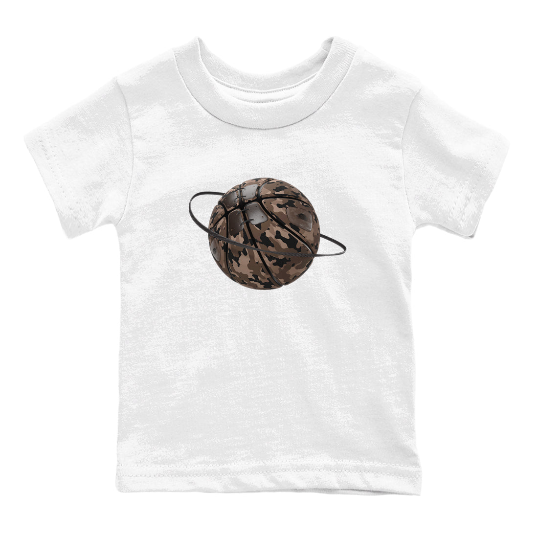 Air Jordan 1 Travis Scott Velvet Brown shirts to match jordans Camo Basketball Planet sneaker match tees Travis Scott x Air Jordan 1 Low OG Velvet Brown best t shirts to wear with jordans SNRT Sneaker Tees Youth Baby White 2 tee