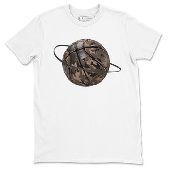 Air Jordan 1 Travis Scott Velvet Brown shirts to match jordans Camo Basketball Planet sneaker match tees Travis Scott x Air Jordan 1 Low OG Velvet Brown best t shirts to wear with jordans SNRT Sneaker Tees unisex cotton White 2 shirts