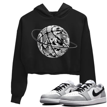 1s Wolf Grey shirts to match jordans Camo Basketball Planet sneaker match tees Air Jordan 1 Wolf Grey SNRT Sneaker Tees streetwear brand Black 1 crop tee