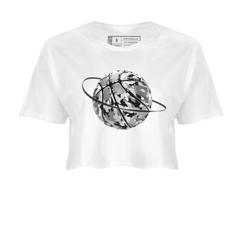 1s Wolf Grey shirts to match jordans Camo Basketball Planet sneaker match tees Air Jordan 1 Wolf Grey SNRT Sneaker Tees streetwear brand White 2 crop tee