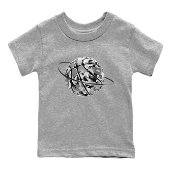 1s Wolf Grey shirts to match jordans Camo Basketball Planet sneaker match tees Air Jordan 1 Wolf Grey SNRT Sneaker Tees streetwear brand Baby and Youth Heather Grey 2 cotton tee