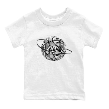 1s Wolf Grey shirts to match jordans Camo Basketball Planet sneaker match tees Air Jordan 1 Wolf Grey SNRT Sneaker Tees streetwear brand Baby and Youth White 2 cotton tee