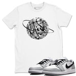 1s Wolf Grey shirts to match jordans Camo Basketball Planet sneaker match tees Air Jordan 1 Wolf Grey SNRT Sneaker Tees streetwear brand White 1 unisex cotton tee