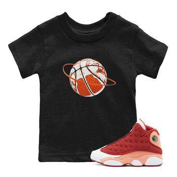 13s Dune Red shirts to match jordans Camo Basketball Planet sneaker match tees Air Jordan 13 Dune Red SNRT Sneaker Tees streetwear brand Baby and Youth Black 1 cotton tee