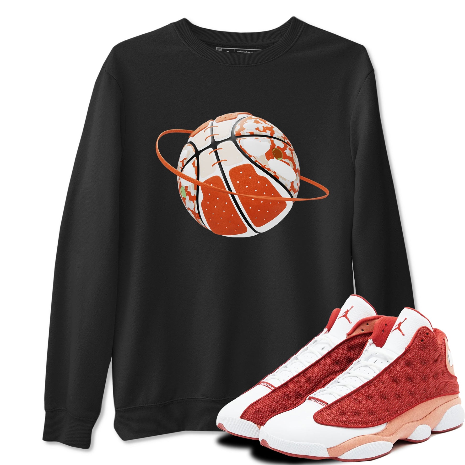 13s Dune Red shirts to match jordans Camo Basketball Planet sneaker match tees Air Jordan 13 Dune Red SNRT Sneaker Tees streetwear brand Black 1 unisex cotton tee