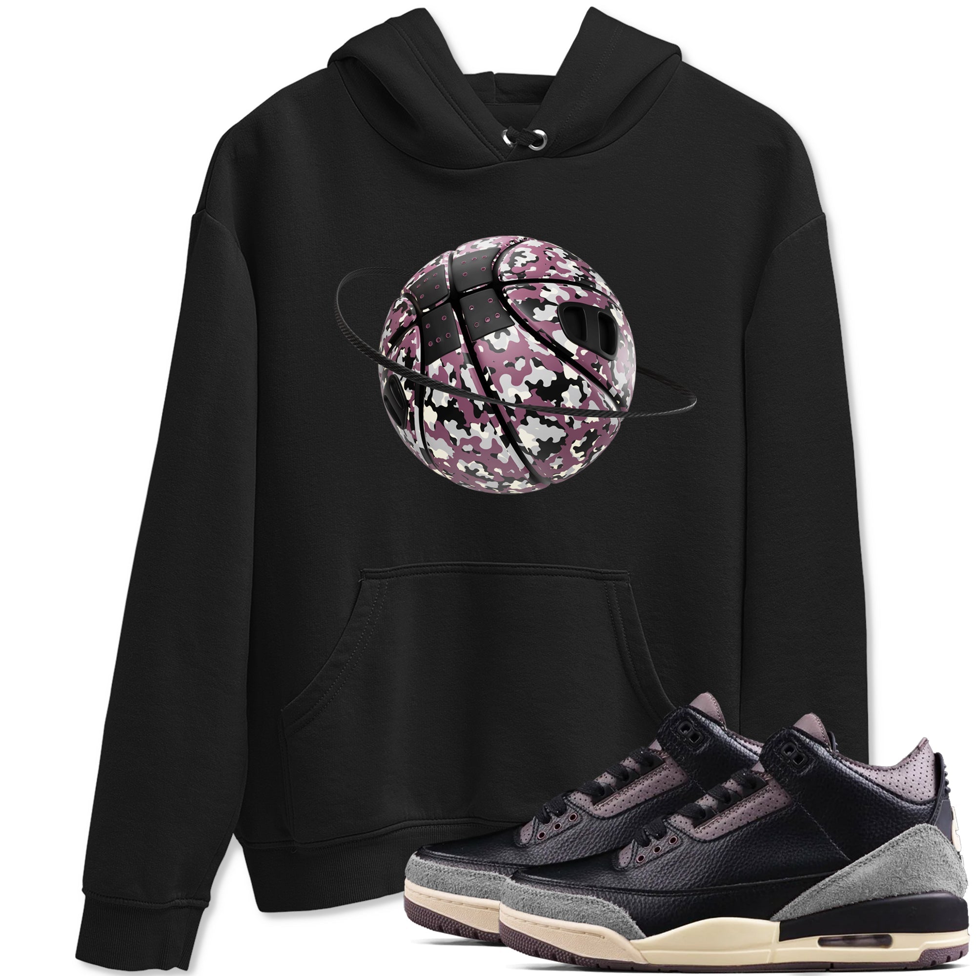 3s A Ma Maniere x Black shirts to match jordans Camo Basketball Planet sneaker match tees A Ma Maniere x Air Jordan 3 _hile You Were Sleeping_neaker Release Tees unisex cotton Black 1 crew neck shirts