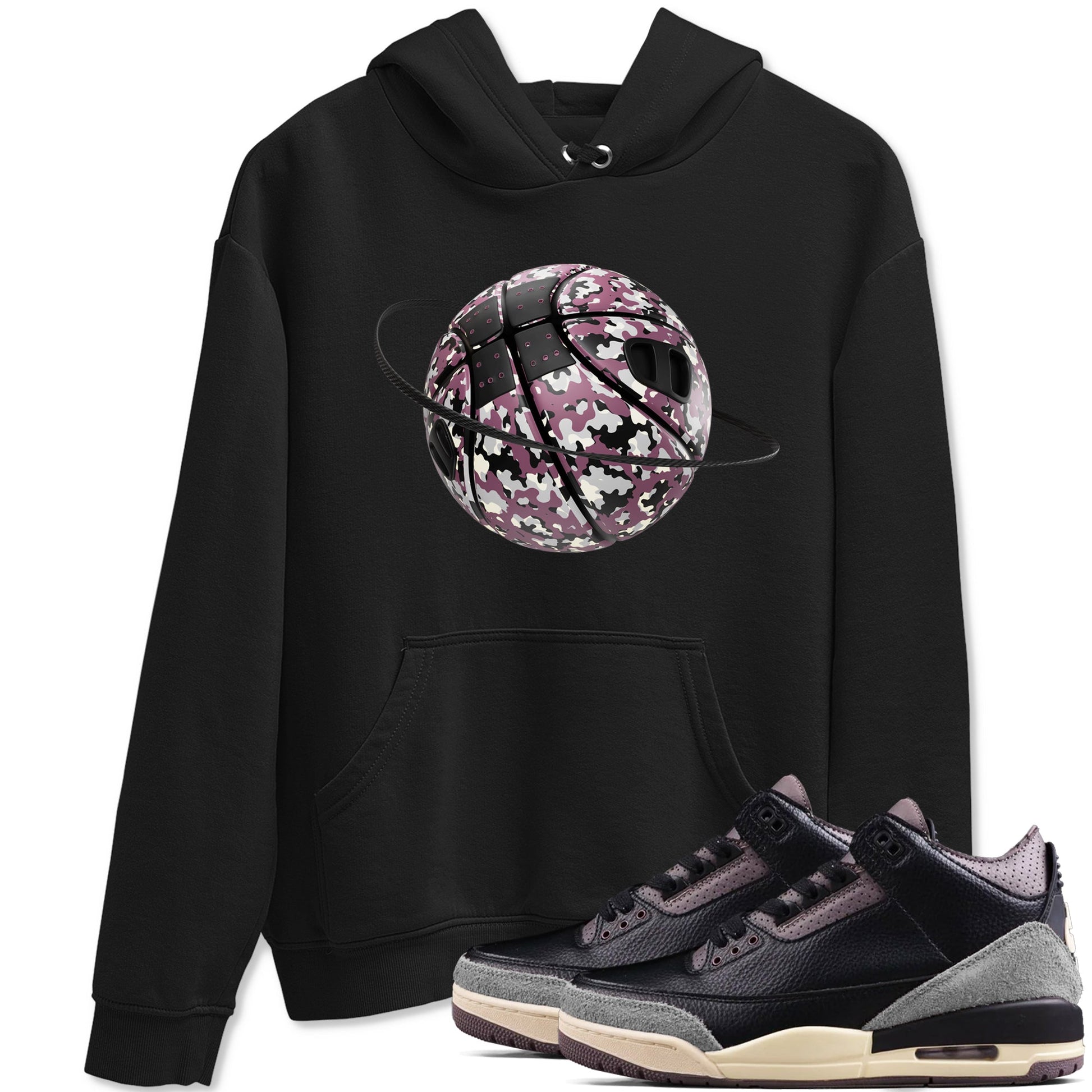 3s A Ma Maniere x Black shirts to match jordans Camo Basketball Planet sneaker match tees A Ma Maniere x Air Jordan 3 _hile You Were Sleeping_neaker Release Tees unisex cotton Black 1 crew neck shirts