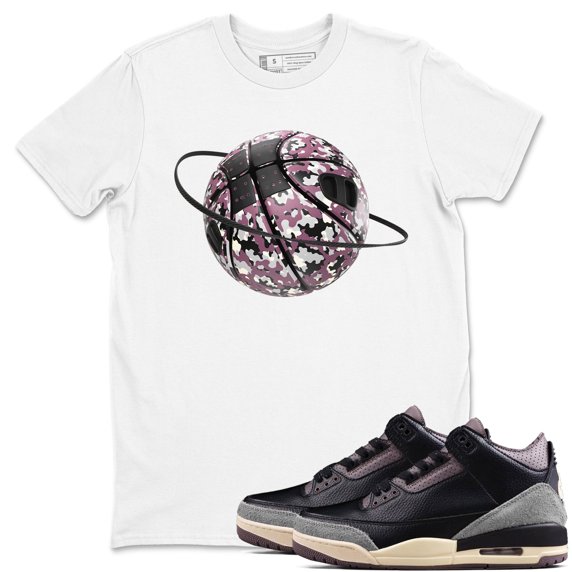 3s A Ma Maniere x Black shirts to match jordans Camo Basketball Planet sneaker match tees A Ma Maniere x Air Jordan 3 _hile You Were Sleeping_neaker Release Tees unisex cotton White 1 crew neck shirts