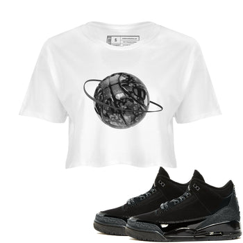 Air Jordan 3 Black Cat shirts to match jordans Camo Basketball Planet sneaker tees 3s Retro Black Cat best t-shirts to wear with jordans SNRT Sneaker Tees unisex cotton White 1 crop tee