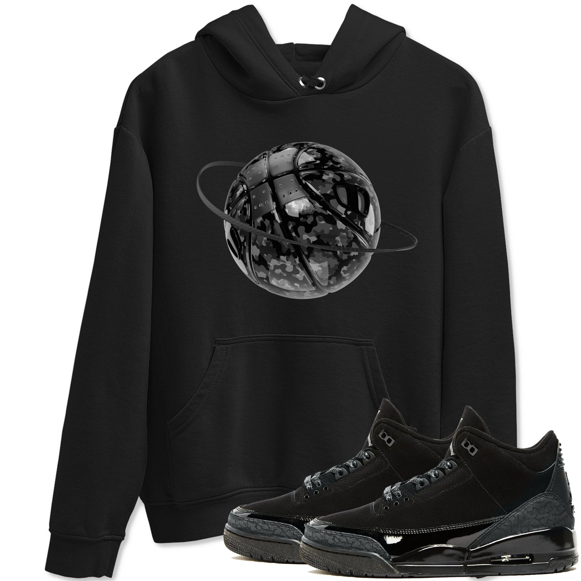 Air Jordan 3 Black Cat shirts to match jordans Camo Basketball Planet sneaker tees 3s Retro Black Cat best t-shirts to wear with jordans SNRT Sneaker Tees unisex cotton Black 1 shirts