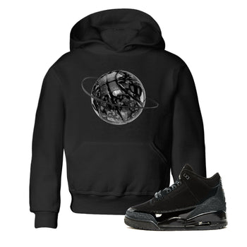 Air Jordan 3 Black Cat shirts to match jordans Camo Basketball Planet sneaker tees 3s Retro Black Cat best t-shirts to wear with jordans SNRT Sneaker Tees Youth Baby Black 1 tee