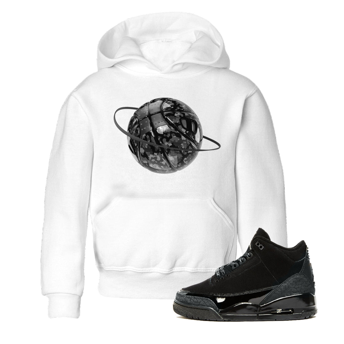 Air Jordan 3 Black Cat shirts to match jordans Camo Basketball Planet sneaker tees 3s Retro Black Cat best t-shirts to wear with jordans SNRT Sneaker Tees Youth Baby White 1 tee