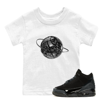 Air Jordan 3 Black Cat shirts to match jordans Camo Basketball Planet sneaker tees 3s Retro Black Cat best t-shirts to wear with jordans SNRT Sneaker Tees Youth Baby White 1 tee
