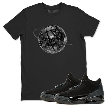 Air Jordan 3 Black Cat shirts to match jordans Camo Basketball Planet sneaker tees 3s Retro Black Cat best t-shirts to wear with jordans SNRT Sneaker Tees unisex cotton Black 1 shirts