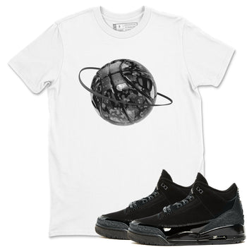 Air Jordan 3 Black Cat shirts to match jordans Camo Basketball Planet sneaker tees 3s Retro Black Cat best t-shirts to wear with jordans SNRT Sneaker Tees unisex cotton White 1 shirts