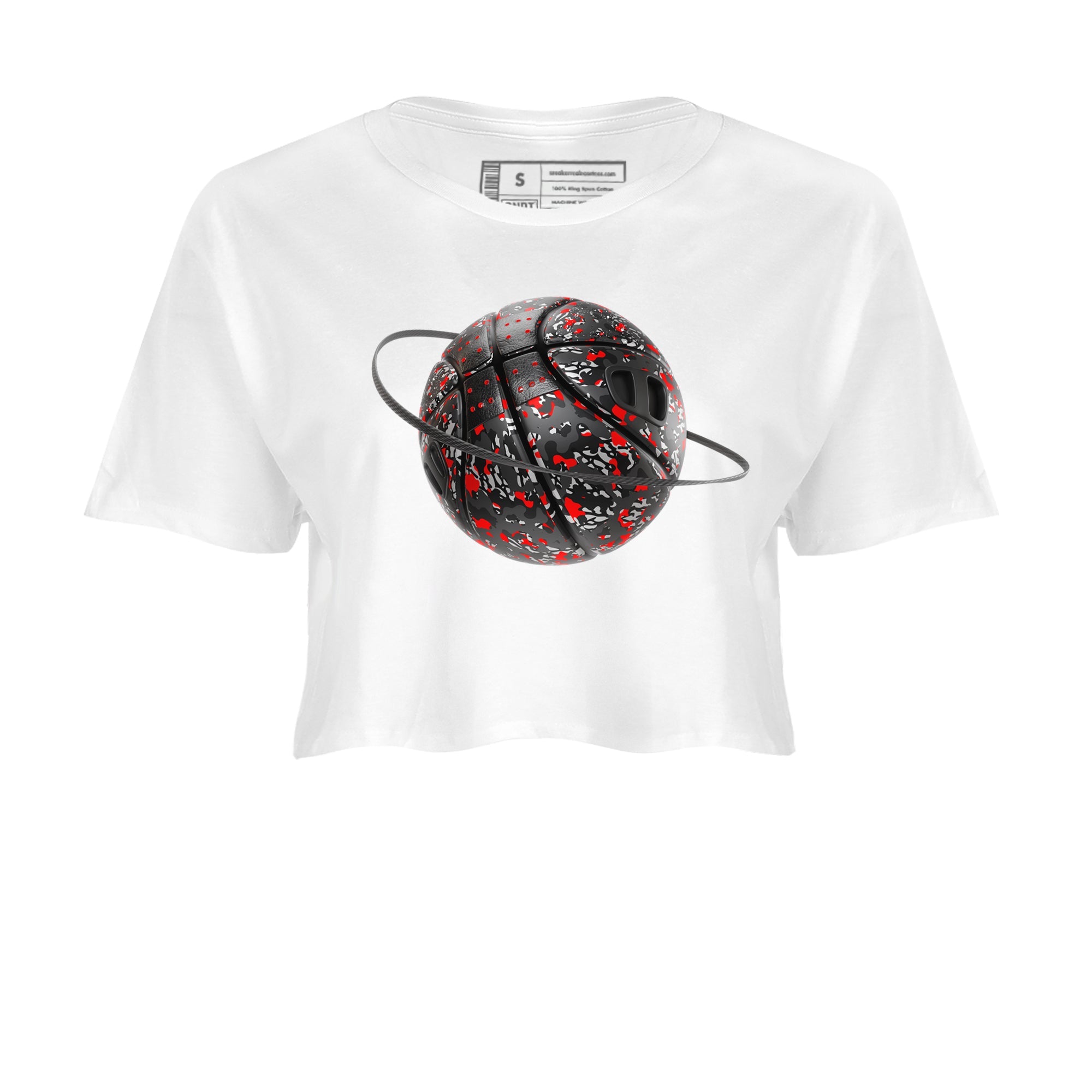 3s Black Cement shirts to match jordans Camo Basketball Planet sneaker match tees Air Jordan 3 Black Cement match shoes to clothes SNRT Sneaker Tees unisex cotton White 2 crop tee