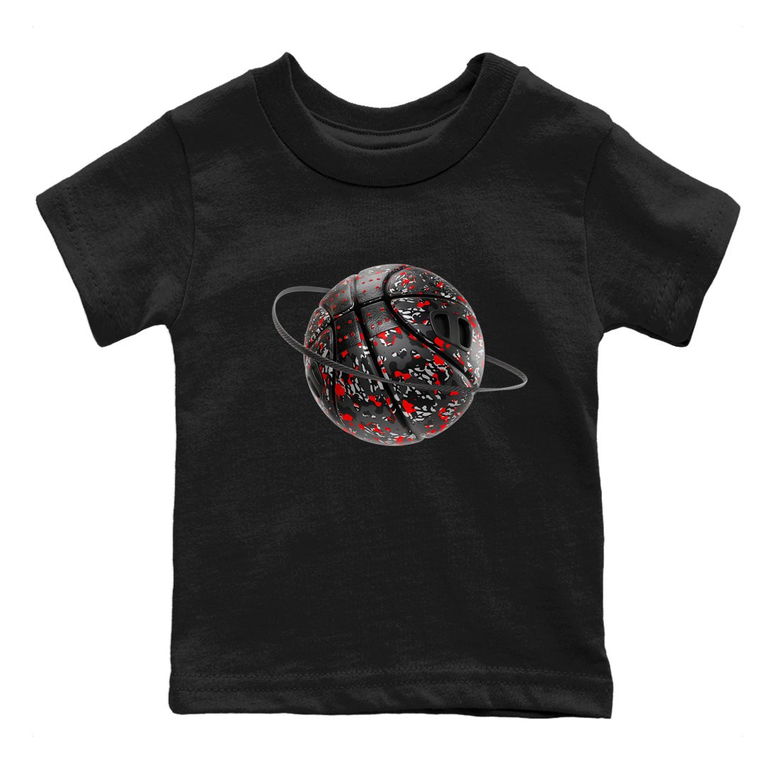 3s Black Cement shirts to match jordans Camo Basketball Planet sneaker match tees Air Jordan 3 Black Cement match shoes to clothes SNRT Sneaker Tees Youth Baby Black 2 tee