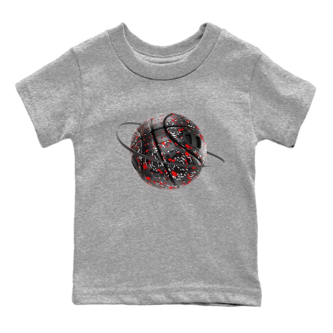 3s Black Cement shirts to match jordans Camo Basketball Planet sneaker match tees Air Jordan 3 Black Cement match shoes to clothes SNRT Sneaker Tees Youth Baby Heather Grey 2 tee
