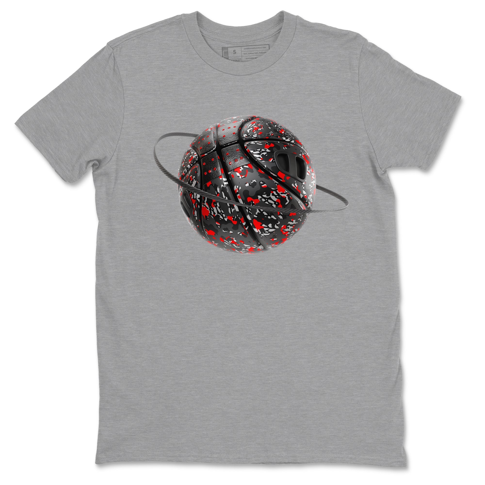 3s Black Cement shirts to match jordans Camo Basketball Planet sneaker match tees Air Jordan 3 Black Cement match shoes to clothes SNRT Sneaker Tees unisex cotton Heather Grey 2 shirts
