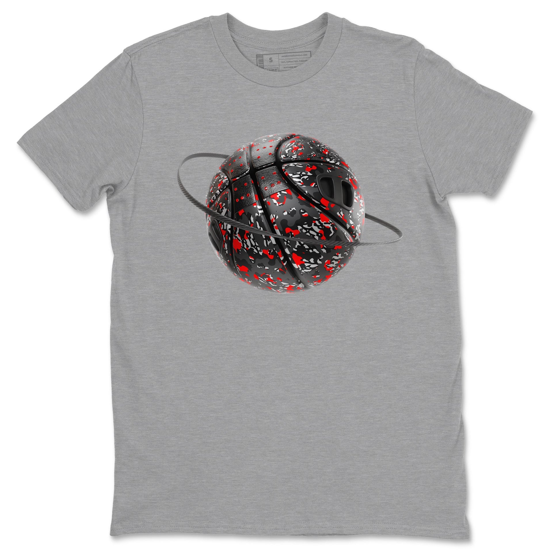3s Black Cement shirts to match jordans Camo Basketball Planet sneaker match tees Air Jordan 3 Black Cement match shoes to clothes SNRT Sneaker Tees unisex cotton Heather Grey 2 shirts