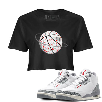 3s Cement Grey shirts to match jordans Camo Basketball Planet sneaker match tees Air Jordan 3 Cement Grey SNRT Sneaker Release Tees unisex cotton Black 1 Crop Shirts