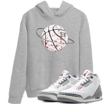 3s Cement Grey shirts to match jordans Camo Basketball Planet sneaker match tees Air Jordan 3 Cement Grey SNRT Sneaker Release Tees unisex cotton Heather Grey 1 crew neck shirts