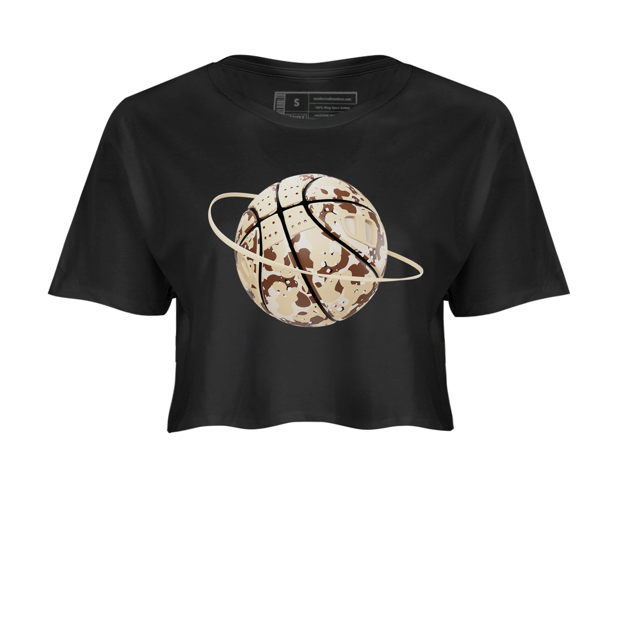 AJ3 Desert Camo shirts to match jordans Camo Basketball Planet sneaker match tees Air Jordan 3 Desert Camo SNRT Sneaker Tees streetwear brand Black 2 crop tee