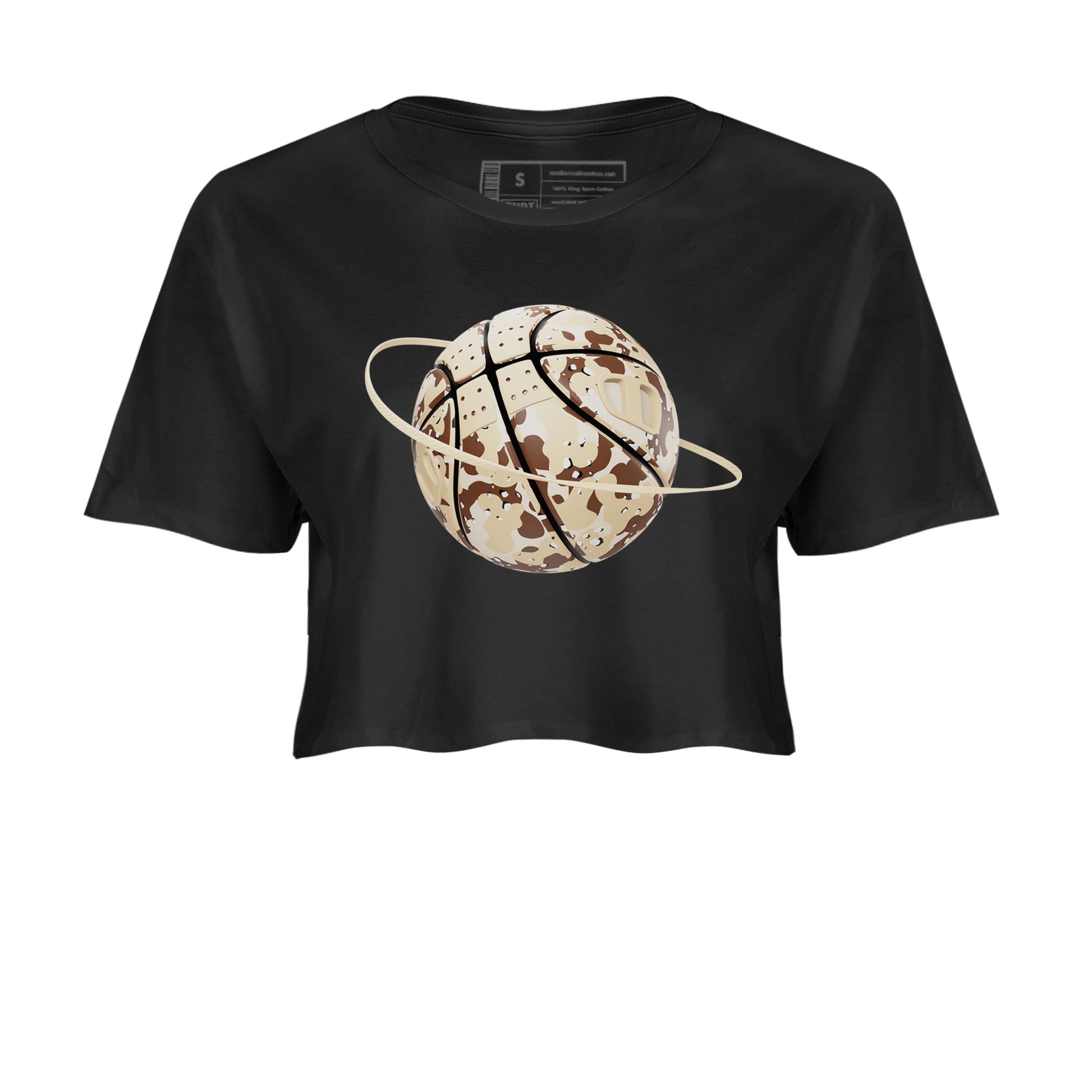AJ3 Desert Camo shirts to match jordans Camo Basketball Planet sneaker match tees Air Jordan 3 Desert Camo SNRT Sneaker Tees streetwear brand Black 2 crop tee