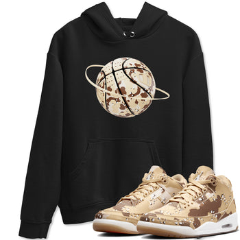 AJ3 Desert Camo shirts to match jordans Camo Basketball Planet sneaker match tees Air Jordan 3 Desert Camo SNRT Sneaker Tees streetwear brand Black 1 unisex cotton tee