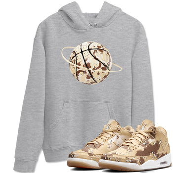 AJ3 Desert Camo shirts to match jordans Camo Basketball Planet sneaker match tees Air Jordan 3 Desert Camo SNRT Sneaker Tees streetwear brand Heather Grey 1 unisex cotton tee