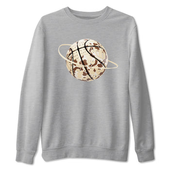 AJ3 Desert Camo shirts to match jordans Camo Basketball Planet sneaker match tees Air Jordan 3 Desert Camo SNRT Sneaker Tees streetwear brand Heather Grey 2 unisex cotton tee