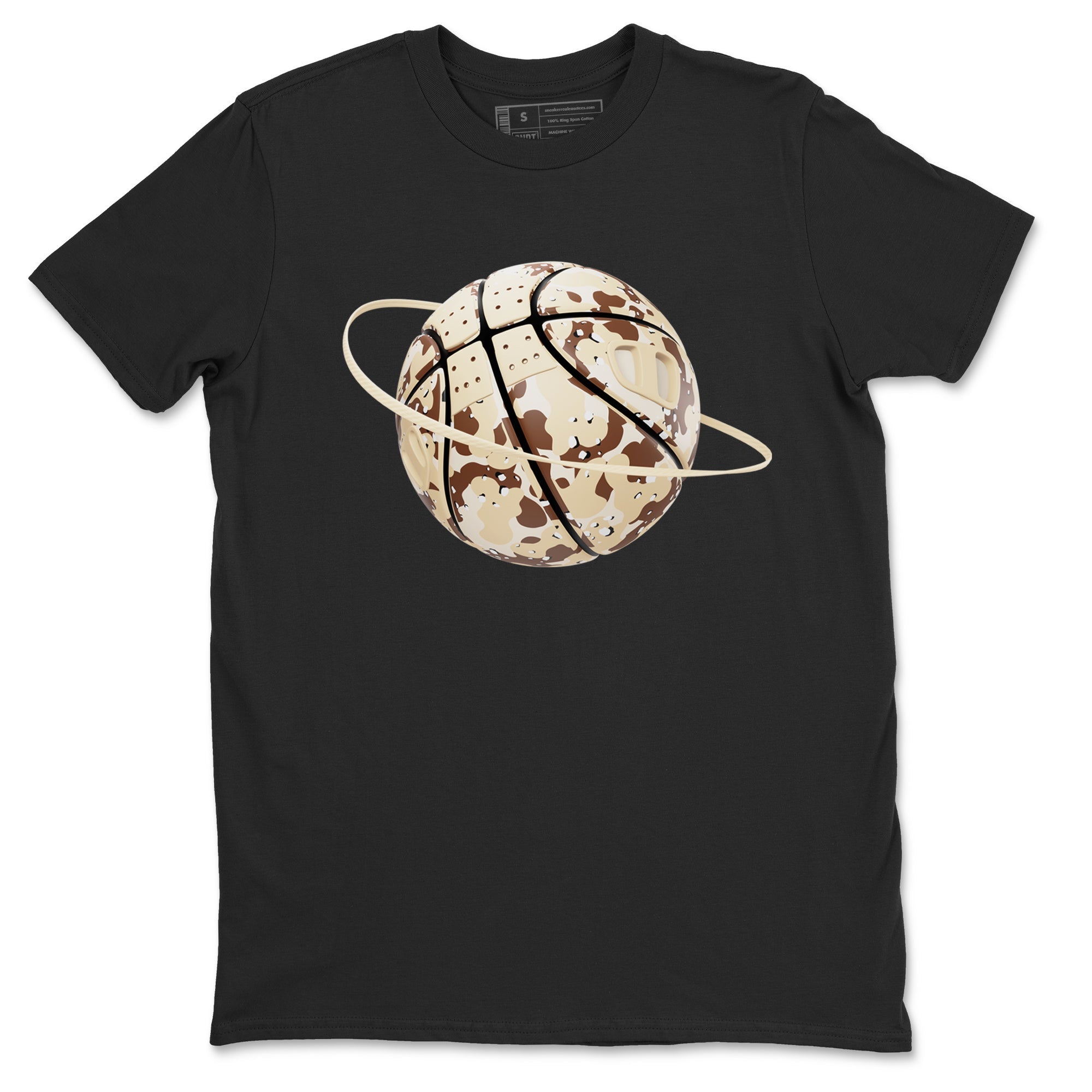 AJ3 Desert Camo shirts to match jordans Camo Basketball Planet sneaker match tees Air Jordan 3 Desert Camo SNRT Sneaker Tees streetwear brand Black 2 unisex cotton tee