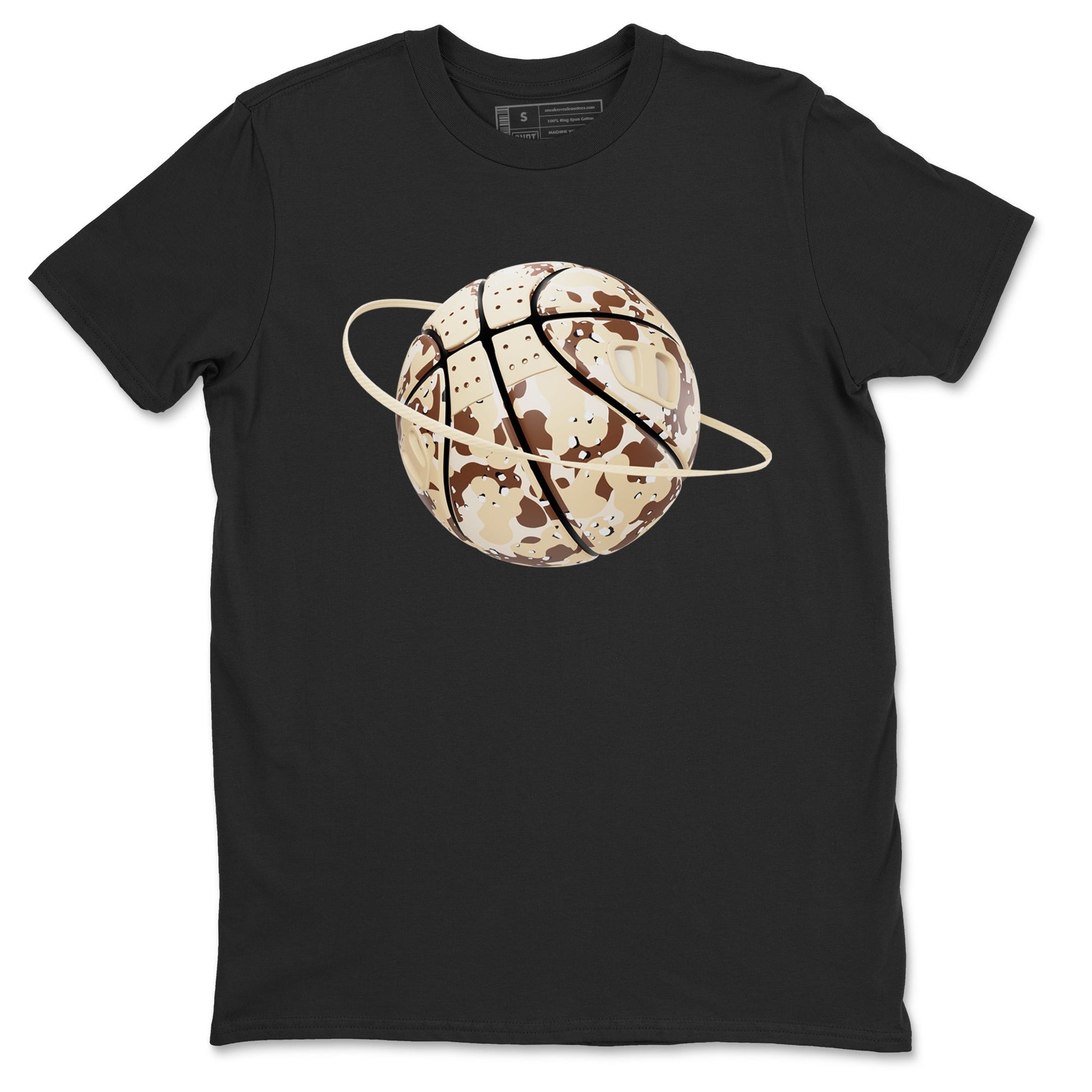 AJ3 Desert Camo shirts to match jordans Camo Basketball Planet sneaker match tees Air Jordan 3 Desert Camo SNRT Sneaker Tees streetwear brand Black 2 unisex cotton tee