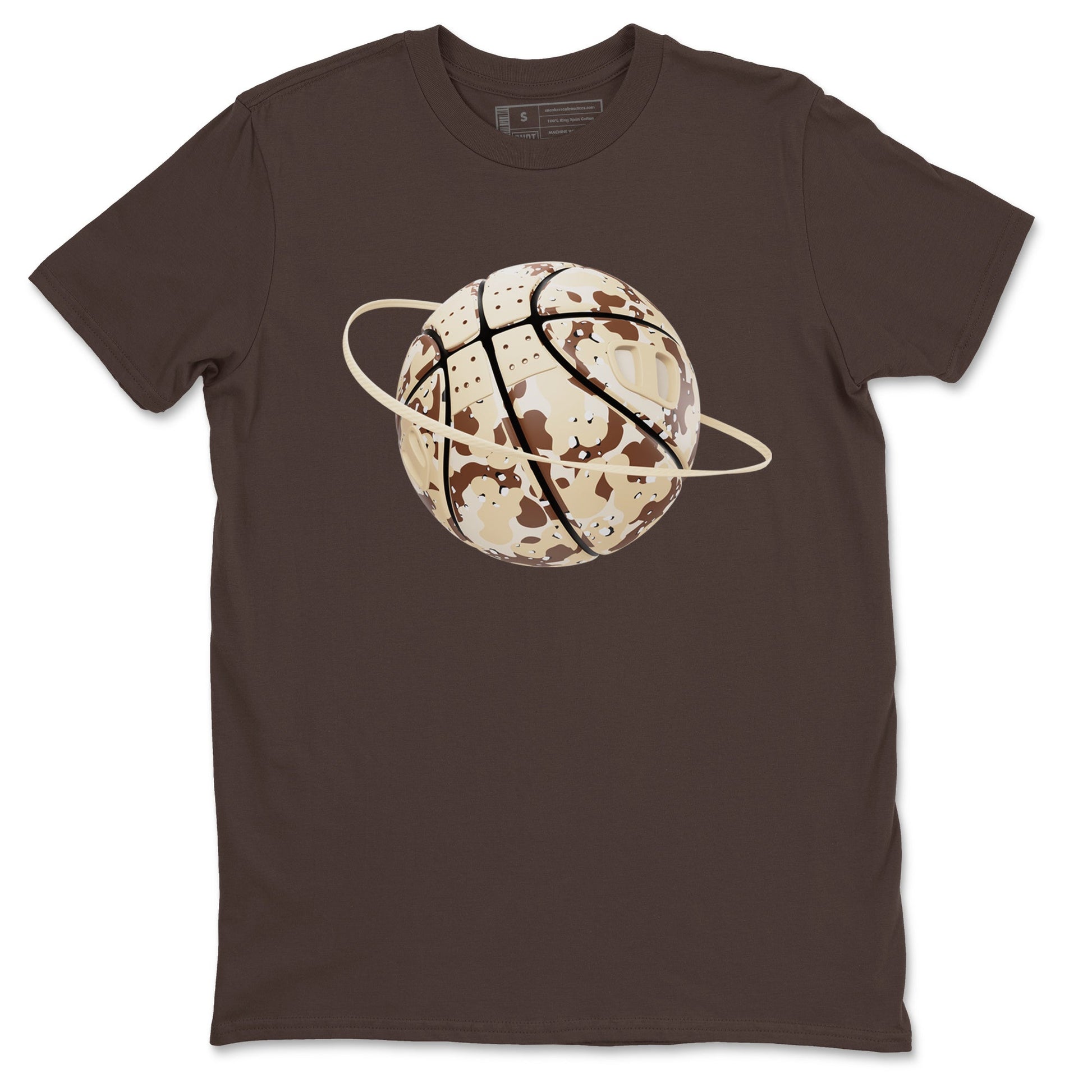 AJ3 Desert Camo shirts to match jordans Camo Basketball Planet sneaker match tees Air Jordan 3 Desert Camo SNRT Sneaker Tees streetwear brand Dark Chocolate 2 unisex cotton tee