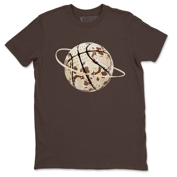 AJ3 Desert Camo shirts to match jordans Camo Basketball Planet sneaker match tees Air Jordan 3 Desert Camo SNRT Sneaker Tees streetwear brand Dark Chocolate 2 unisex cotton tee