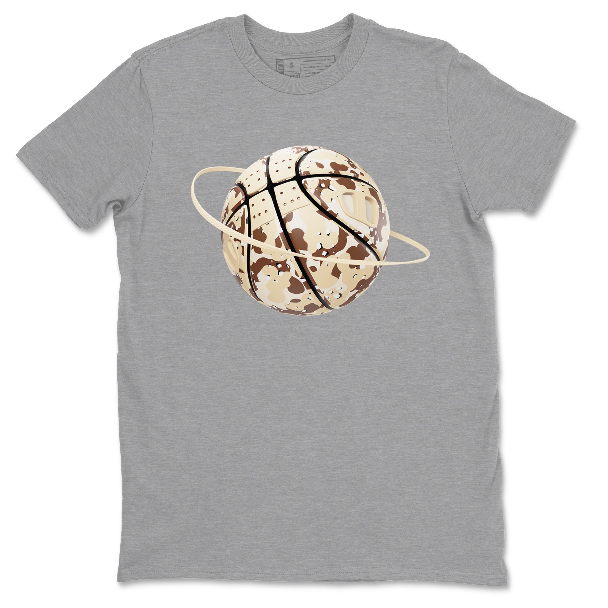 AJ3 Desert Camo shirts to match jordans Camo Basketball Planet sneaker match tees Air Jordan 3 Desert Camo SNRT Sneaker Tees streetwear brand Heather Grey 2 unisex cotton tee