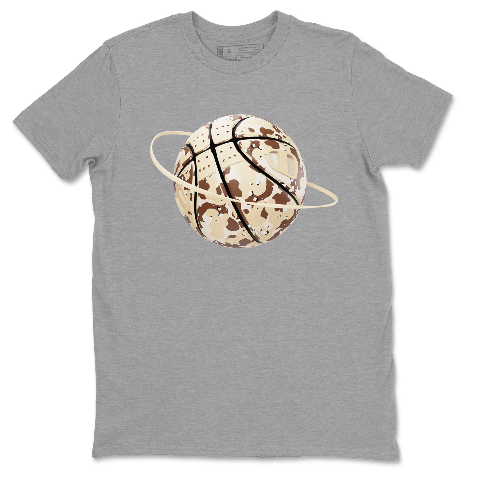 AJ3 Desert Camo shirts to match jordans Camo Basketball Planet sneaker match tees Air Jordan 3 Desert Camo SNRT Sneaker Tees streetwear brand Heather Grey 2 unisex cotton tee