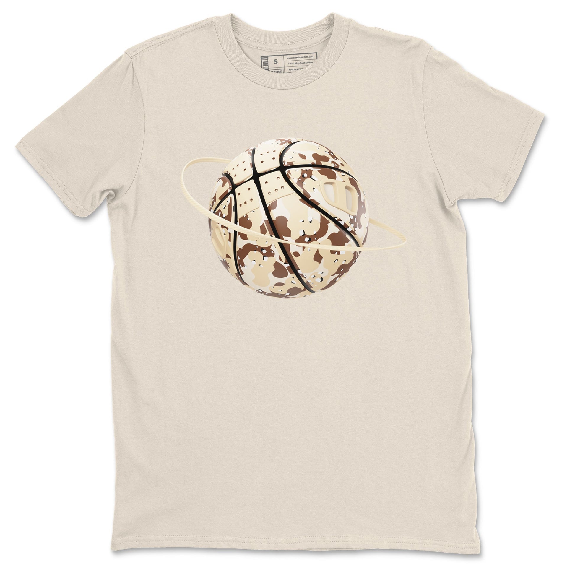 AJ3 Desert Camo shirts to match jordans Camo Basketball Planet sneaker match tees Air Jordan 3 Desert Camo SNRT Sneaker Tees streetwear brand Natural 2 unisex cotton tee